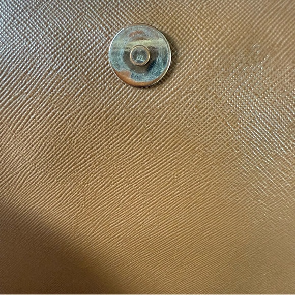 DKNY Tan Genuine Leather and Fabric Crossbody Handbag - Picture 10 of 16